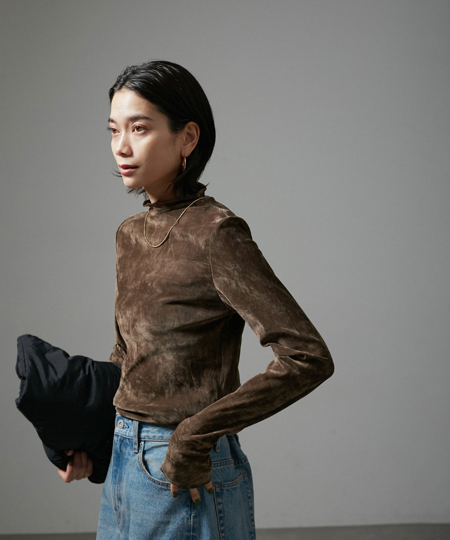 SALON adam et rope'「【WEB限定】リュクスベロアハイネックプルオーバー」|Tシャツ・カットソー|