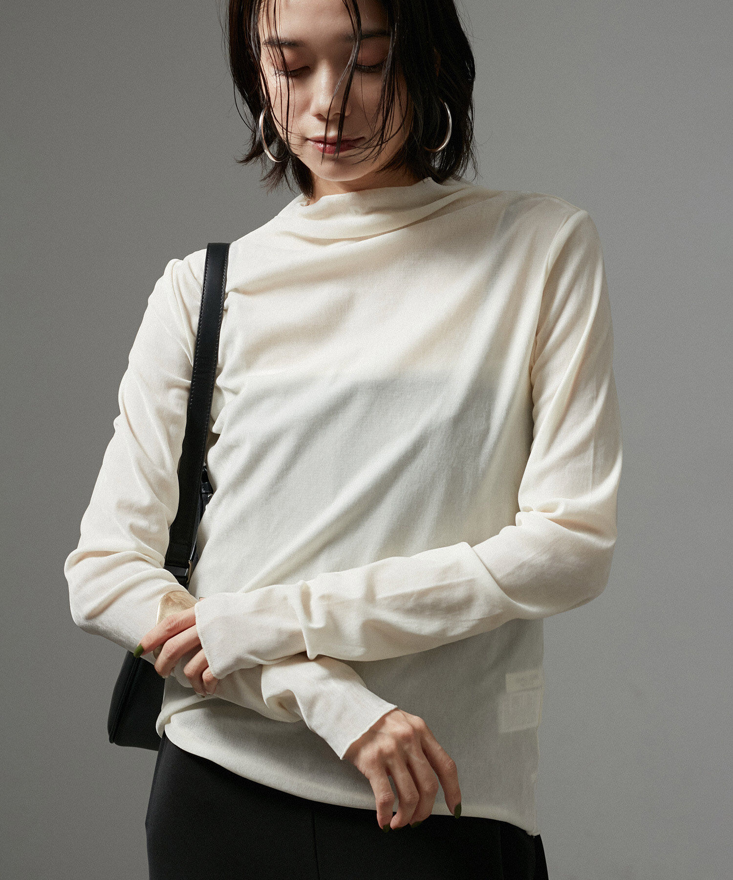 SALON adam et rope'「【WEB限定】リュクスベロアハイネックプルオーバー」|Tシャツ・カットソー|