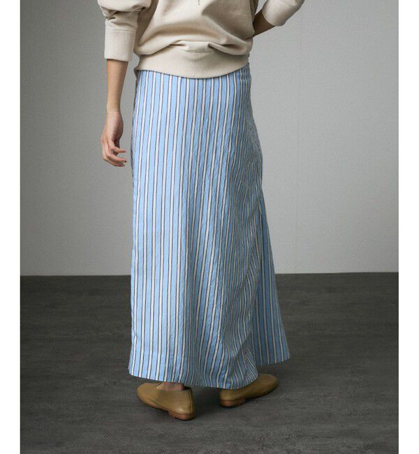 SALON adam et rope'「ストライプアシンメトリーロングスカート」|スカート|