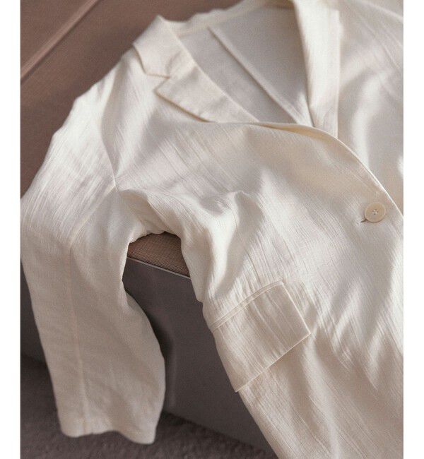 SALON adam et rope'「オーガニックコットンダブルガーゼジャケット［洗える］」|テーラードジャケット|