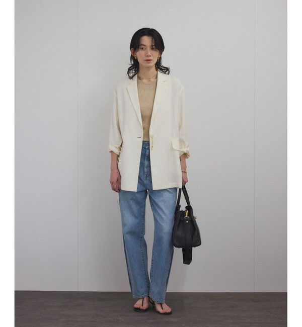 SALON adam et rope'「オーガニックコットンダブルガーゼジャケット［洗える］」|テーラードジャケット|