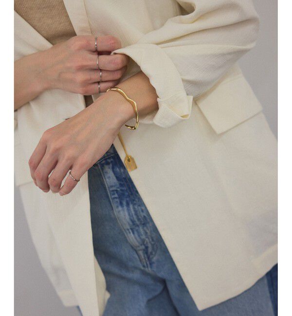 SALON adam et rope'「オーガニックコットンダブルガーゼジャケット［洗える］」|テーラードジャケット|