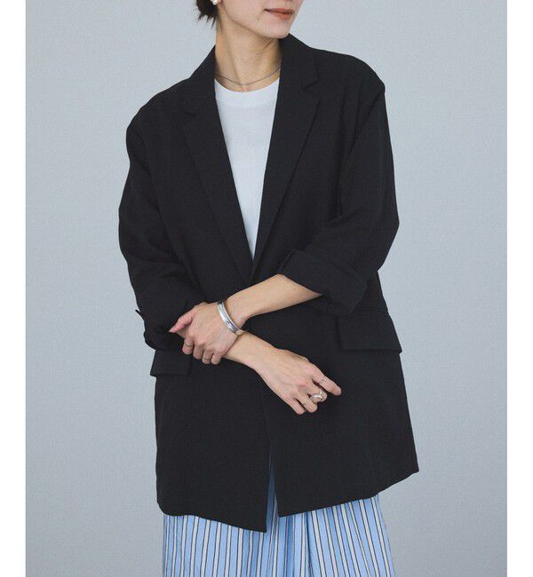 SALON adam et rope'「オーガニックコットンダブルガーゼジャケット［洗える］」|テーラードジャケット|