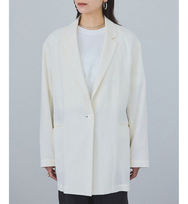 SALON adam et rope'「オーガニックコットンダブルガーゼジャケット［洗える］」|テーラードジャケット|