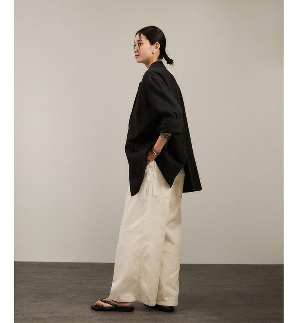 SALON adam et rope'「オーガニックコットンダブルガーゼジャケット［洗える］」|テーラードジャケット|