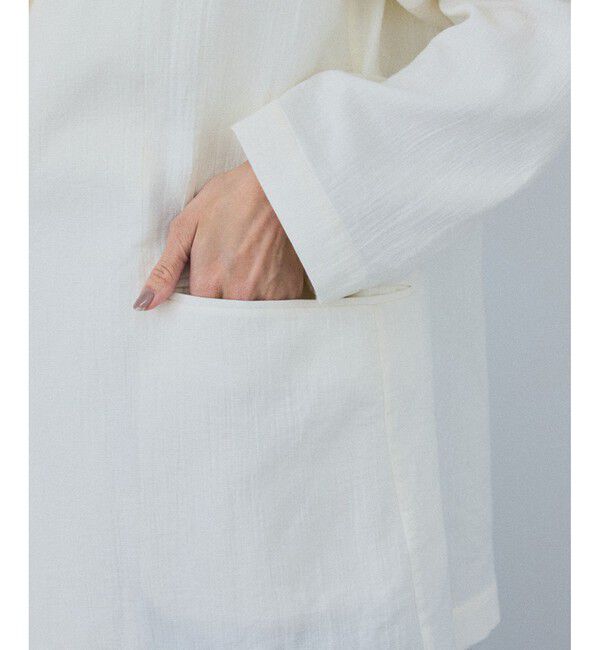 SALON adam et rope'「オーガニックコットンダブルガーゼジャケット［洗える］」|テーラードジャケット|