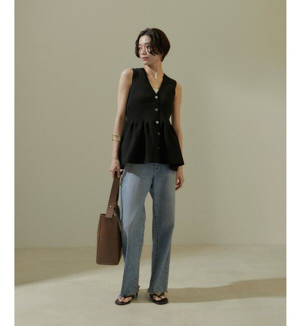 SALON adam et rope'「【WEB限定】リブフレアーペプラムプルオーバー 2［2WAY・追加］」|ニット・セーター|