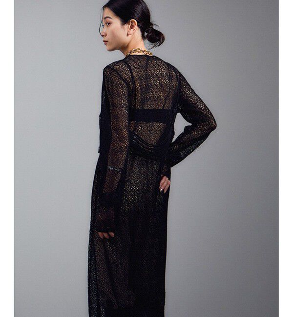 SALON adam et rope'「レースシアーワンピース」|ワンピース|ブラック(01)