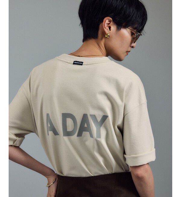 SALON adam et rope'「【Americana（アメリカーナ） for SALON】別注ロゴTシャツ」|Tシャツ・カットソー|