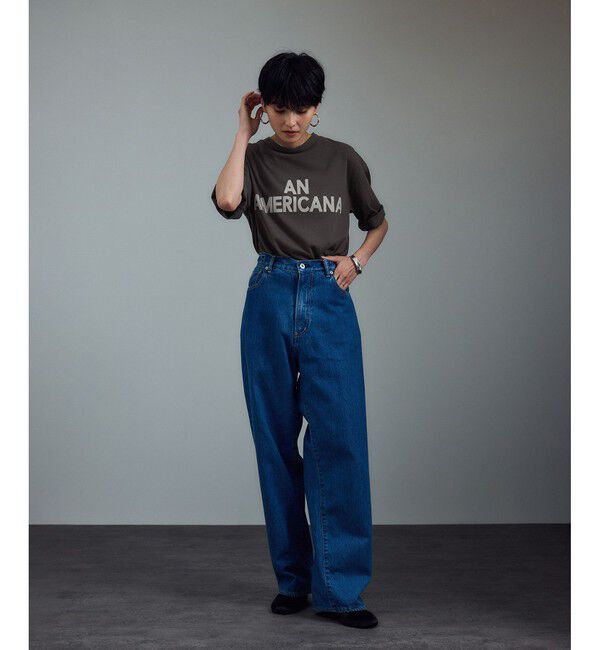 SALON adam et rope'「【Americana（アメリカーナ） for SALON】別注ロゴTシャツ」|Tシャツ・カットソー|