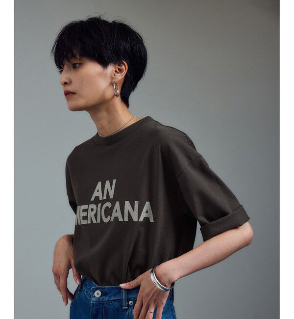 SALON adam et rope'「【Americana（アメリカーナ） for SALON】別注ロゴTシャツ」|Tシャツ・カットソー|