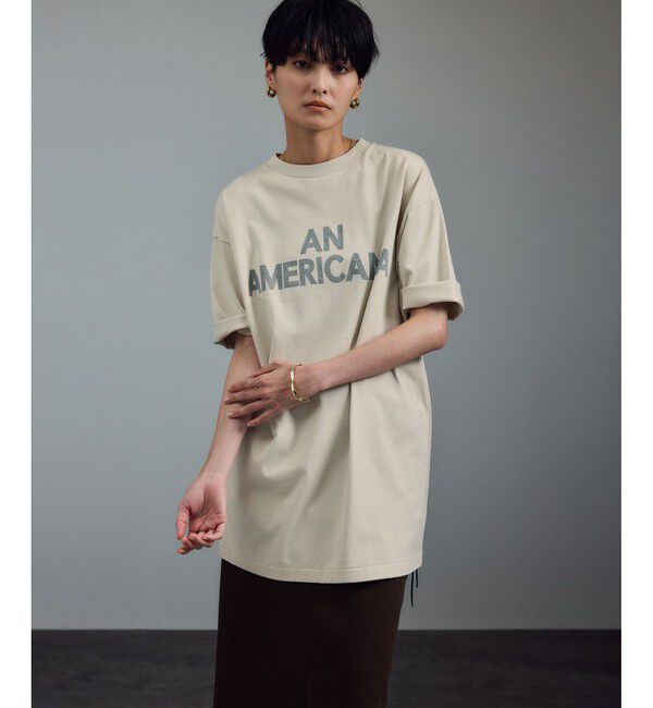 SALON adam et rope'「【Americana（アメリカーナ） for SALON】別注ロゴTシャツ」|Tシャツ・カットソー|