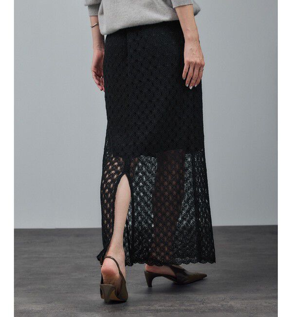 SALON adam et rope'「ラッセルレースヘムスカラップスカート / セットアップ対応」|スカート|