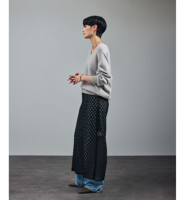 SALON adam et rope'「ラッセルレースヘムスカラップスカート / セットアップ対応」|スカート|