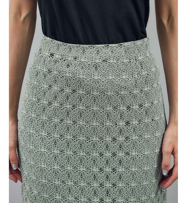 SALON adam et rope'「ラッセルレースヘムスカラップスカート / セットアップ対応」|スカート|