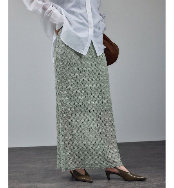 SALON adam et rope'「ラッセルレースヘムスカラップスカート / セットアップ対応」|スカート|