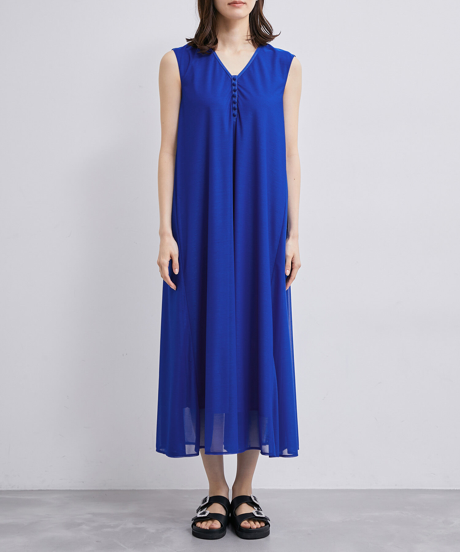 ROPE「【雑誌掲載】【洗える】【新色追加】エスパンディAラインシアーワンピース」|ワンピース|