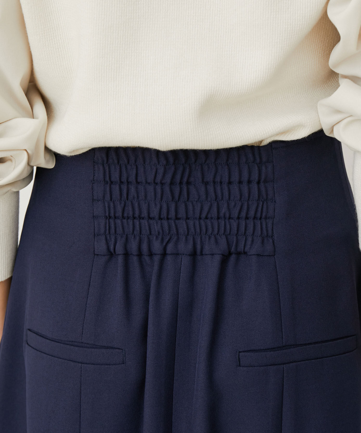 VIS「【防シワ・洗える】ファスナーIラインスカート」|スカート|