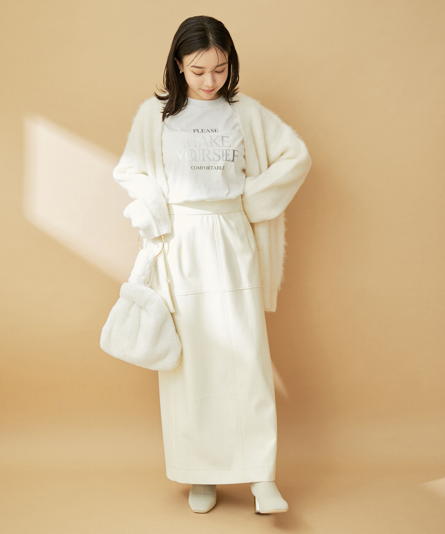 VIS「【洗える】ロゴ＆フォト箔プリントアソートロングTシャツ」|Tシャツ・カットソー|