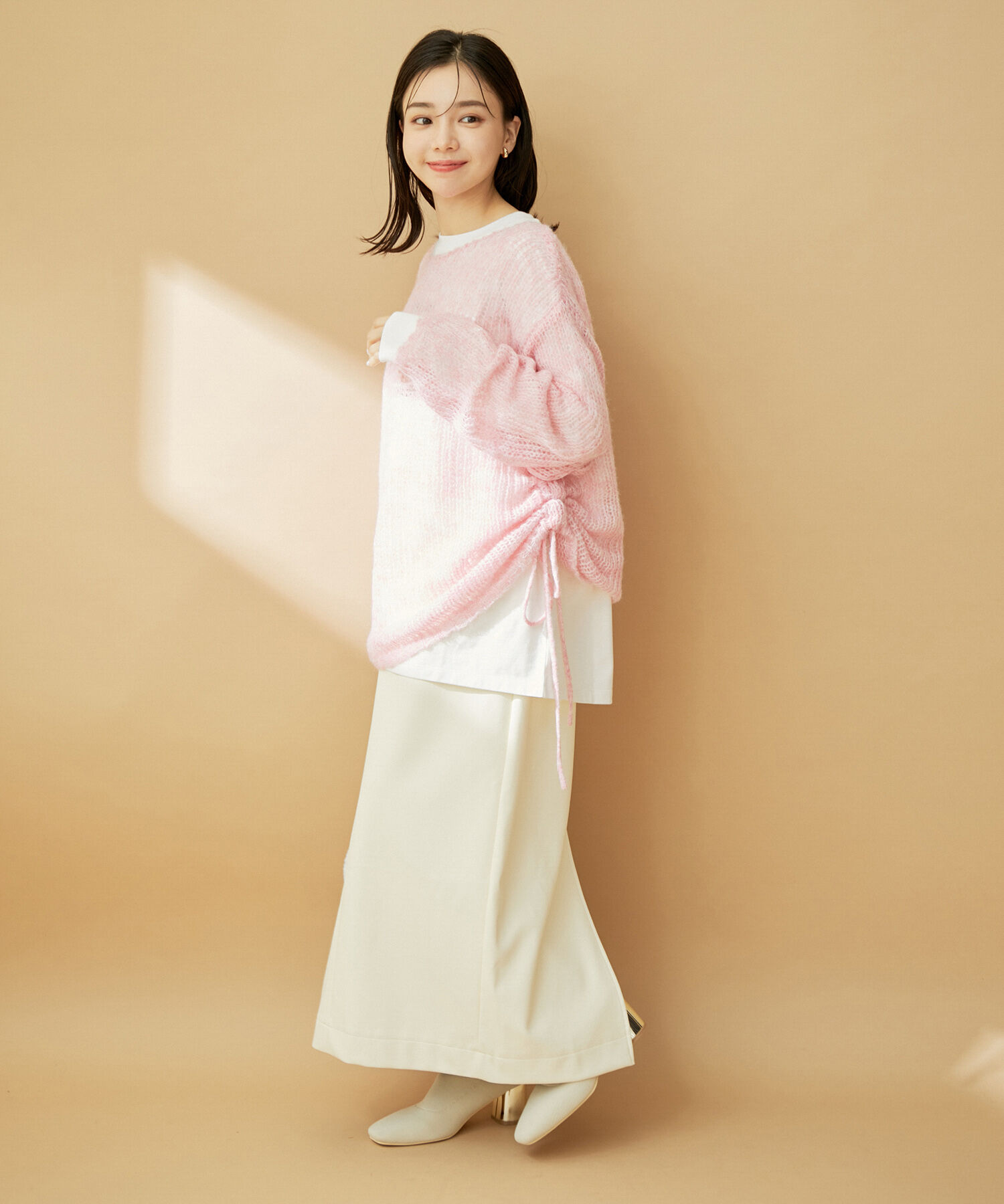 VIS「【洗える】ロゴ＆フォト箔プリントアソートロングTシャツ」|Tシャツ・カットソー|