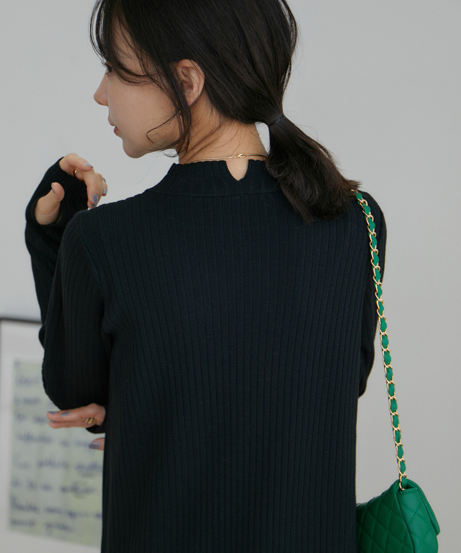 VIS「【WEB限定】針抜きリブマーメイドニットワンピース」|ワンピース|