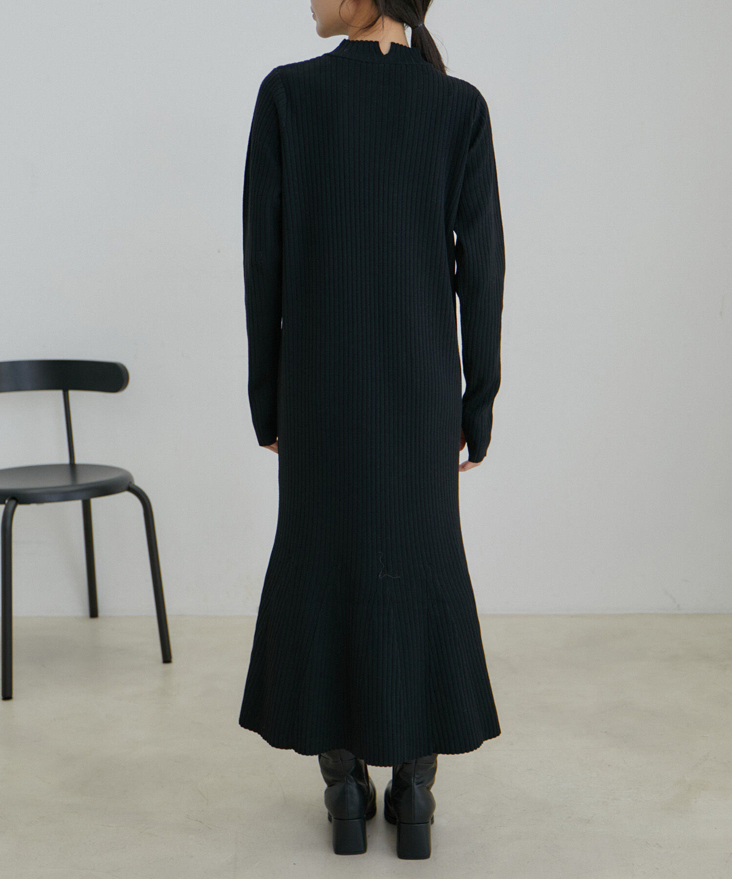 VIS「【WEB限定】針抜きリブマーメイドニットワンピース」|ワンピース|