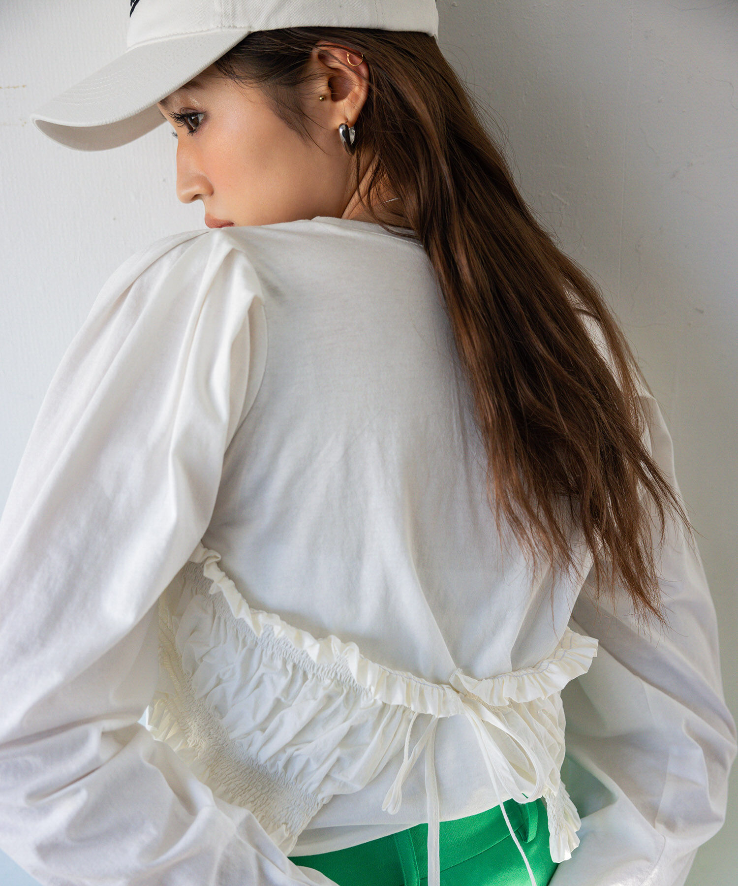 VIS「ビスチェドッキングデザインロングTシャツ」|Tシャツ・カットソー|