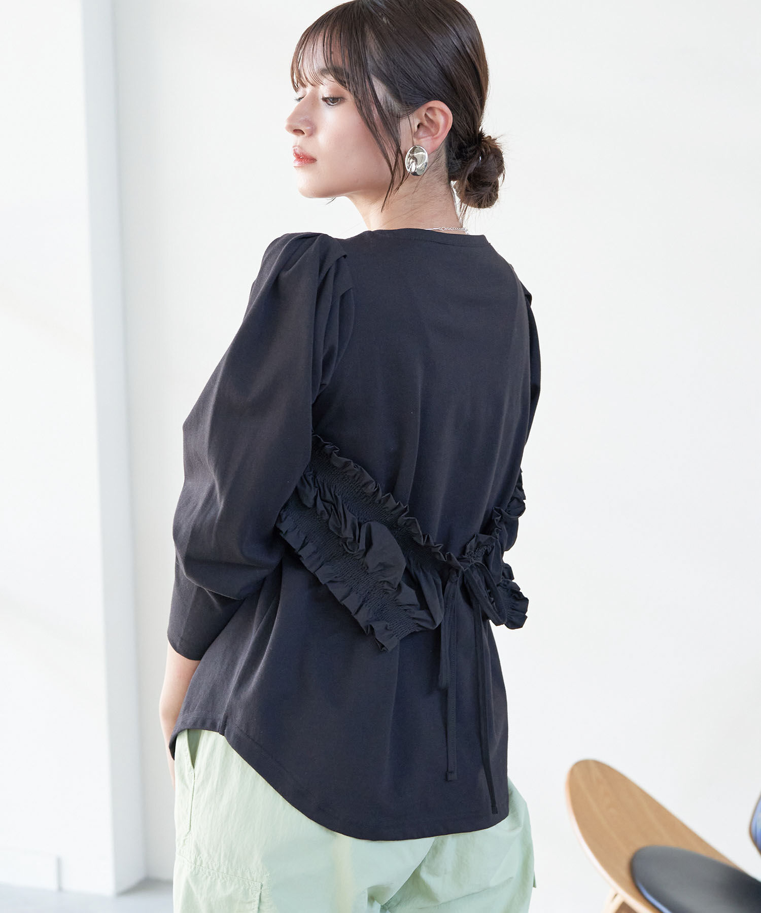 VIS「ビスチェドッキングデザインロングTシャツ」|Tシャツ・カットソー|