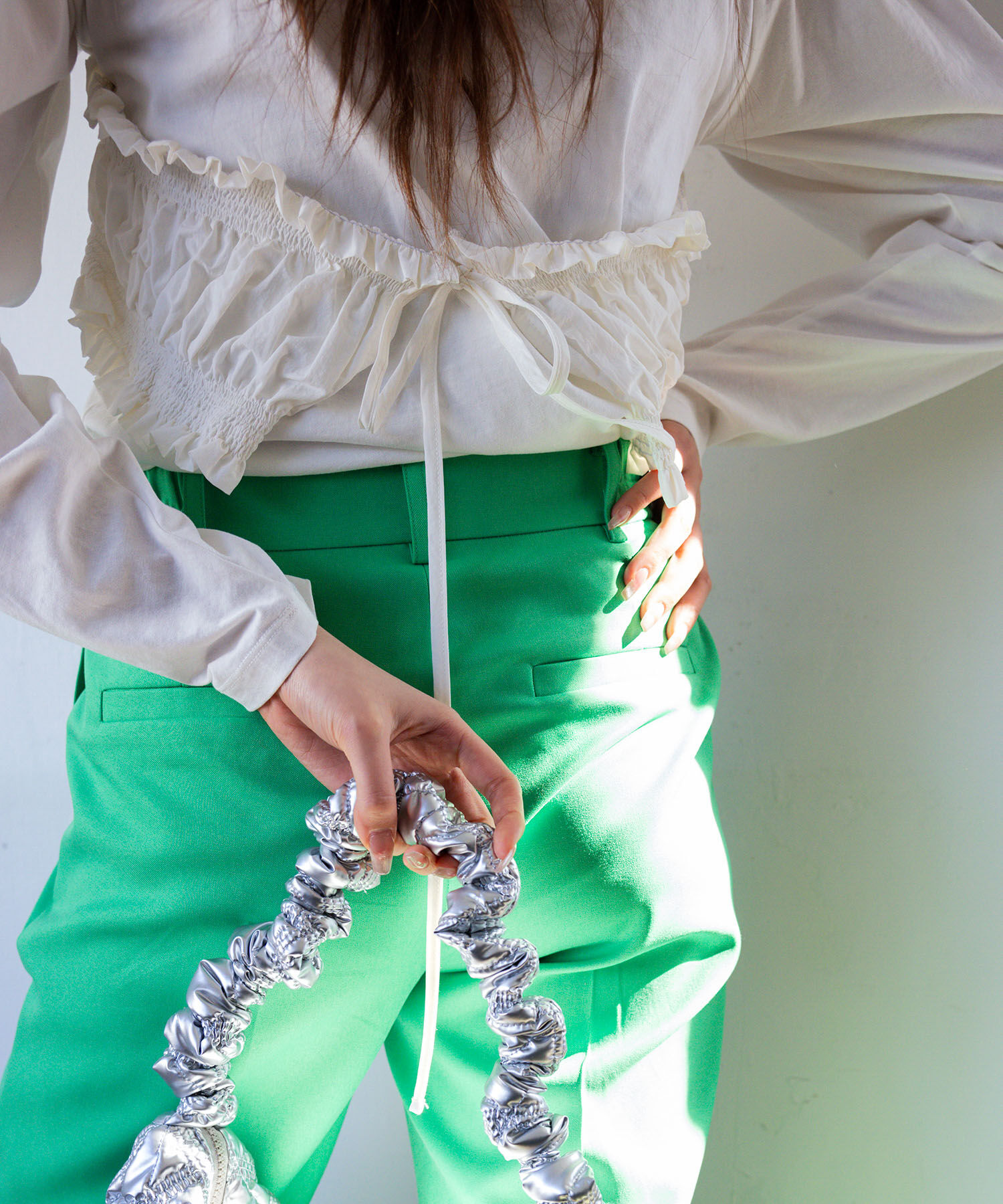 VIS「ビスチェドッキングデザインロングTシャツ」|Tシャツ・カットソー|