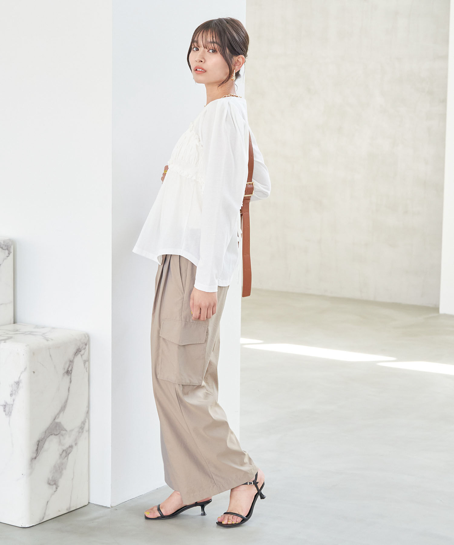 VIS「ビスチェドッキングデザインロングTシャツ」|Tシャツ・カットソー|