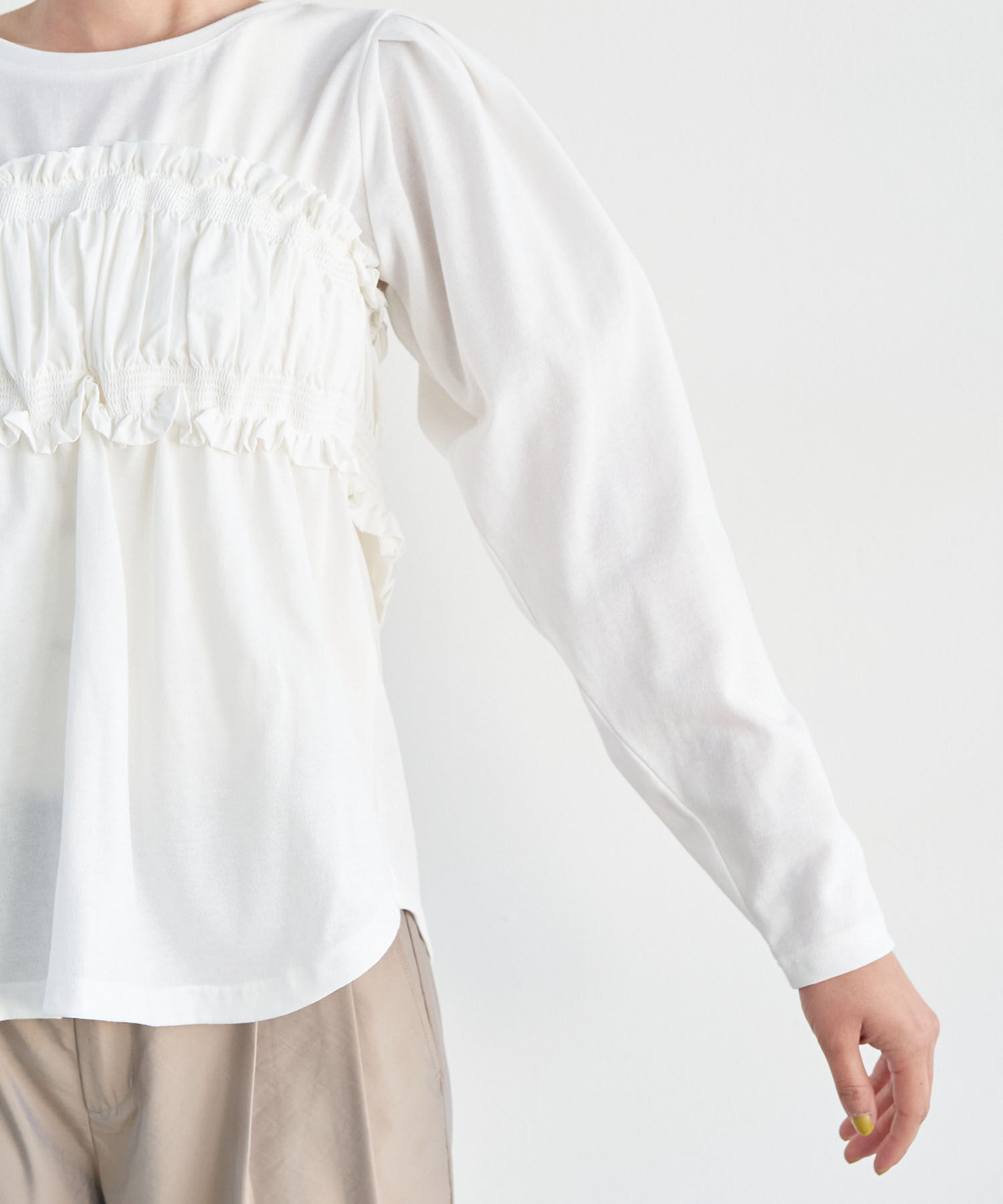 VIS「ビスチェドッキングデザインロングTシャツ」|Tシャツ・カットソー|