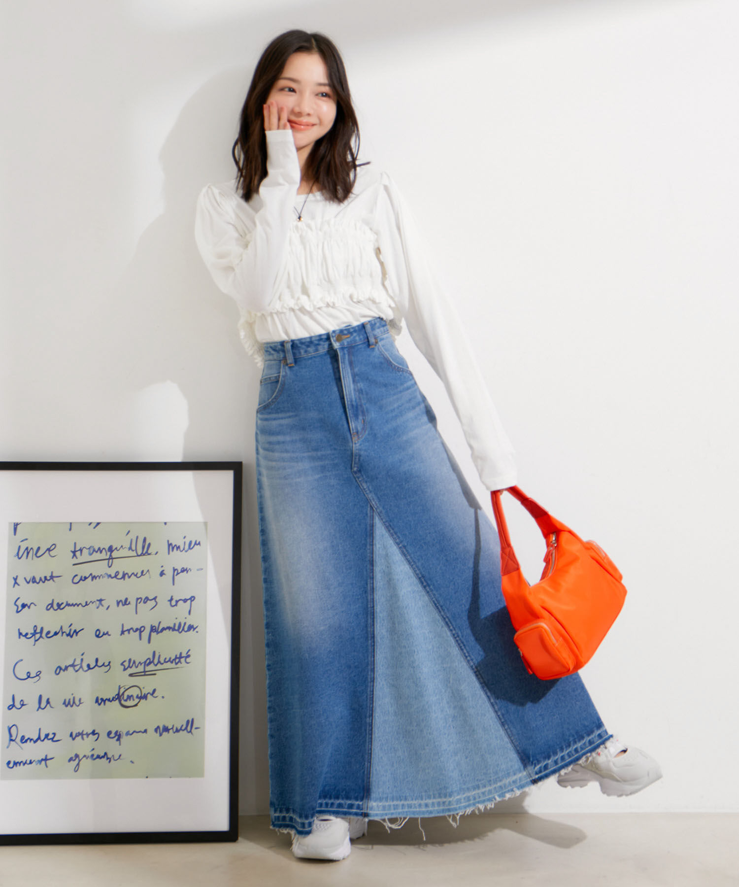 VIS「ビスチェドッキングデザインロングTシャツ」|Tシャツ・カットソー|