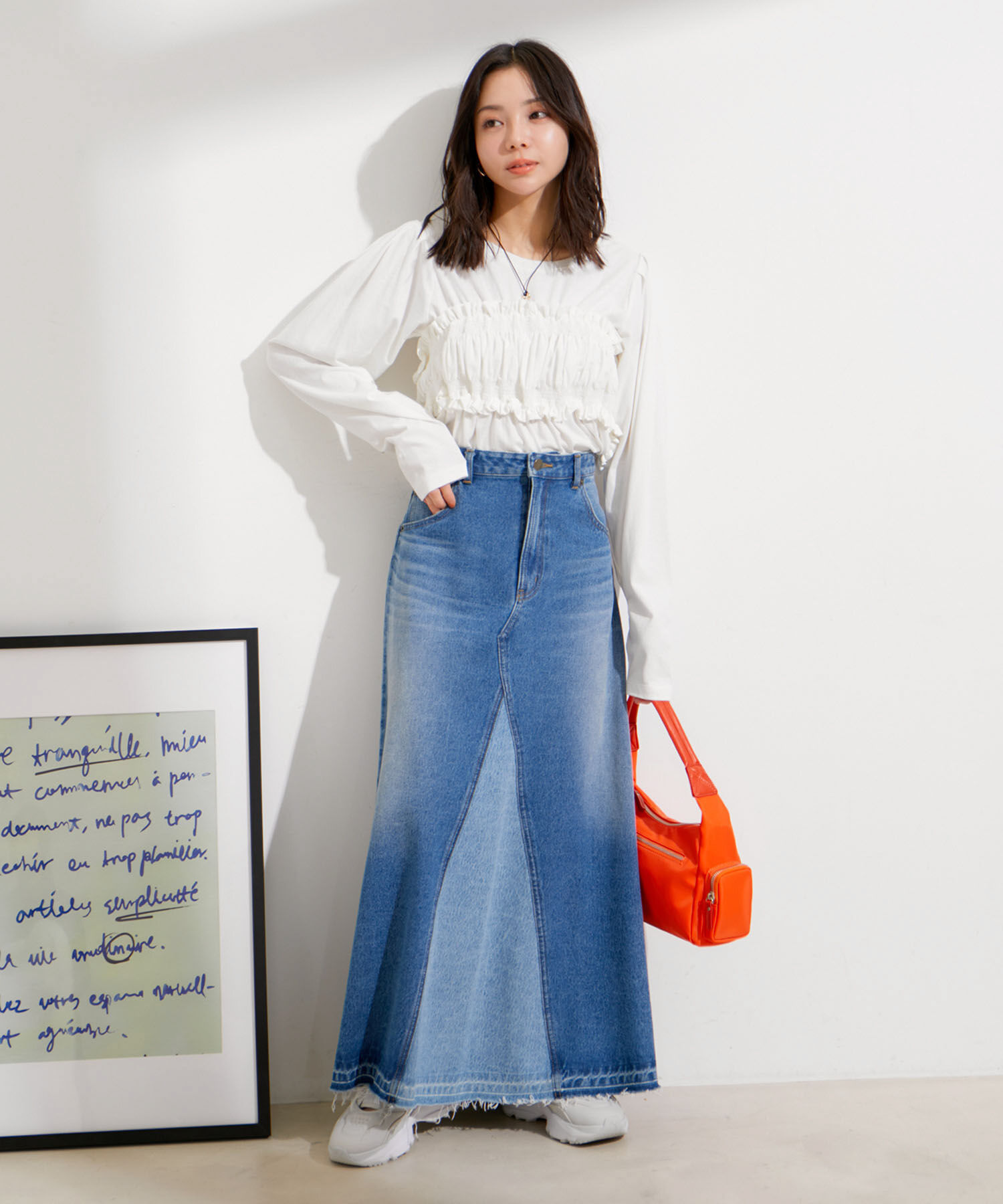 VIS「ビスチェドッキングデザインロングTシャツ」|Tシャツ・カットソー|