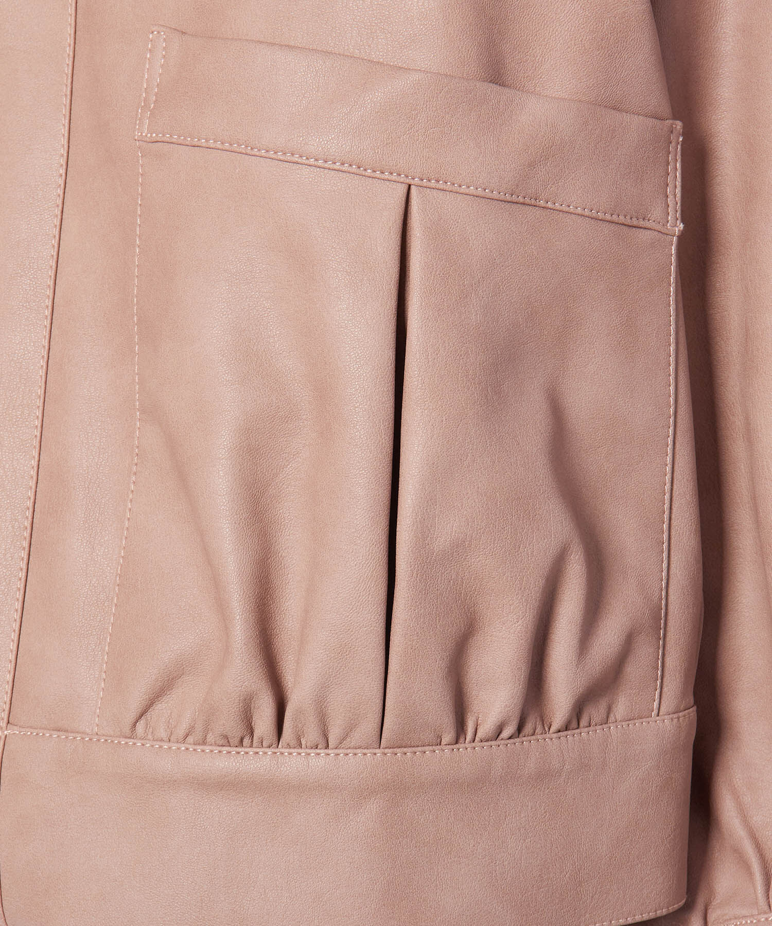 VIS「ヴィンテージライク合皮ブルゾン」|ブルゾン・スタジャン|