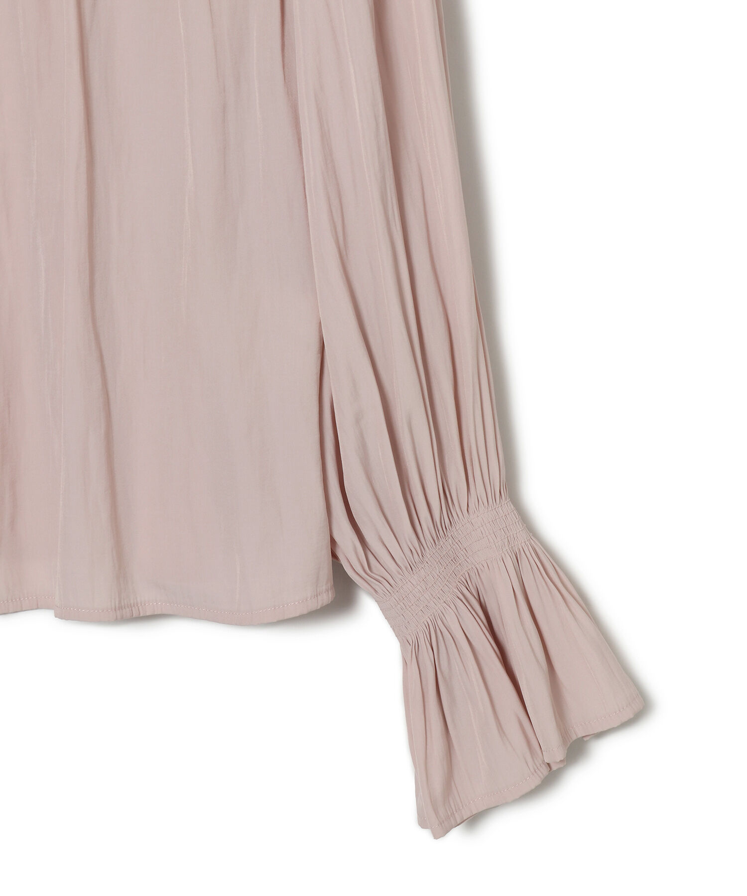 VIS「割繊シャーリングミニフリルブラウス/洗える」|シャツ・ブラウス|