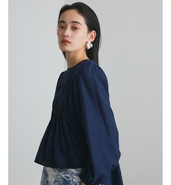 VIS「【洗える】シャーリングブラウス」|シャツ・ブラウス|