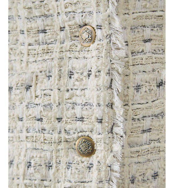 VIS「ツイードノーカラージャケット」|ノーカラージャケット|