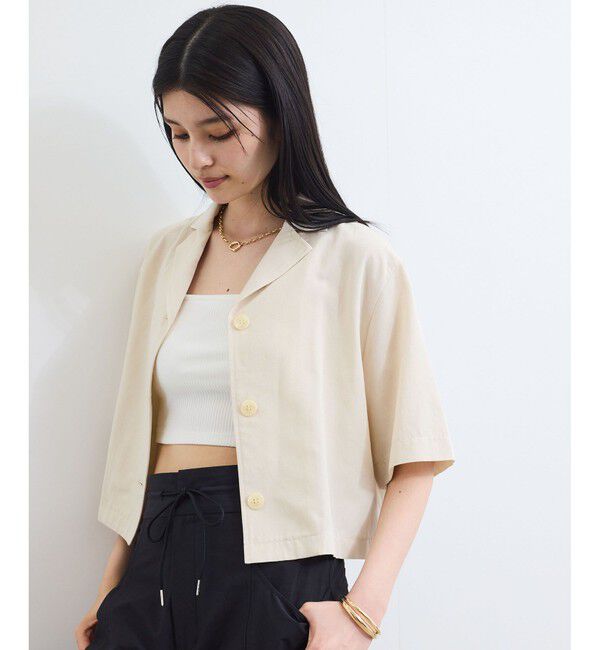 VIS「開襟リネンライクシャツ」|シャツ・ブラウス|