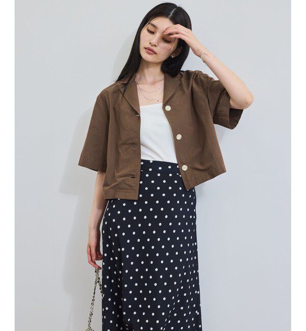 VIS「開襟リネンライクシャツ」|シャツ・ブラウス|