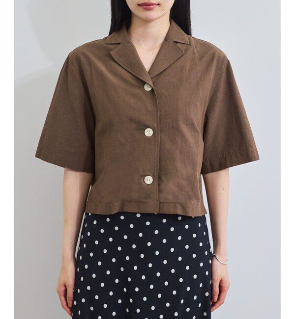 VIS「開襟リネンライクシャツ」|シャツ・ブラウス|