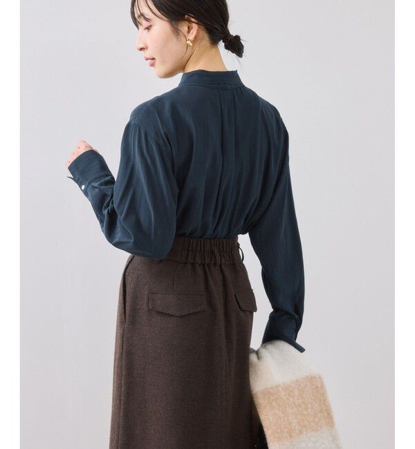 VIS「ランダムピンタックボウタイブラウス」|シャツ・ブラウス|