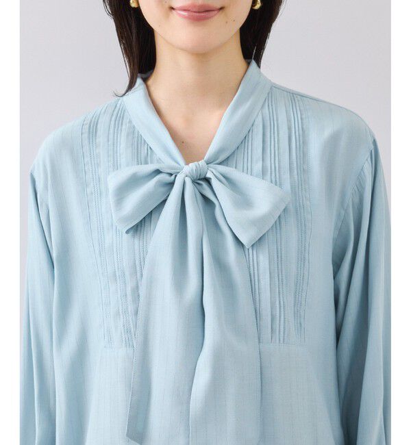 VIS「ランダムピンタックボウタイブラウス」|シャツ・ブラウス|