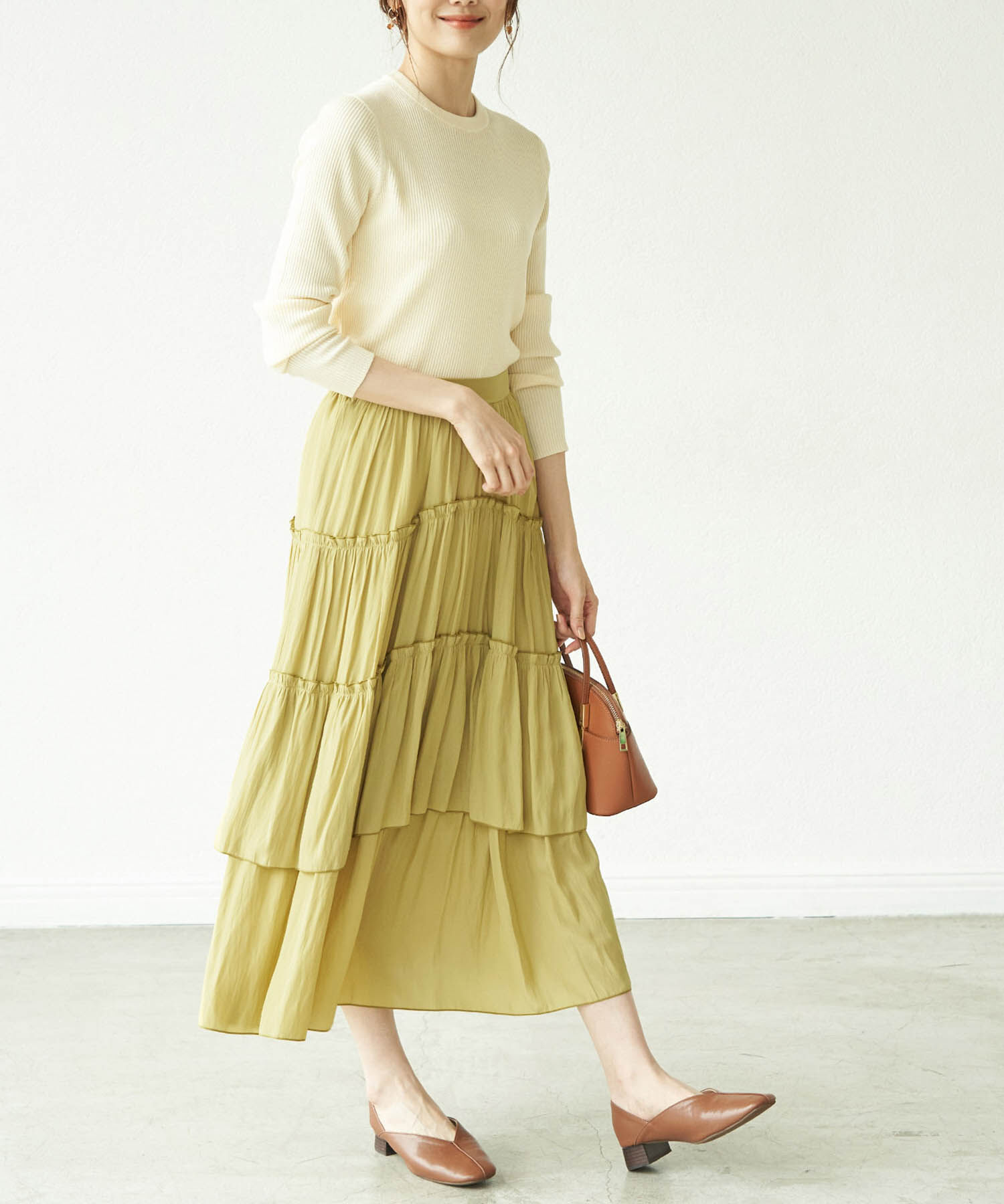 Rope&rsquo;Picnic「ティアードフリルスカート」|スカート|