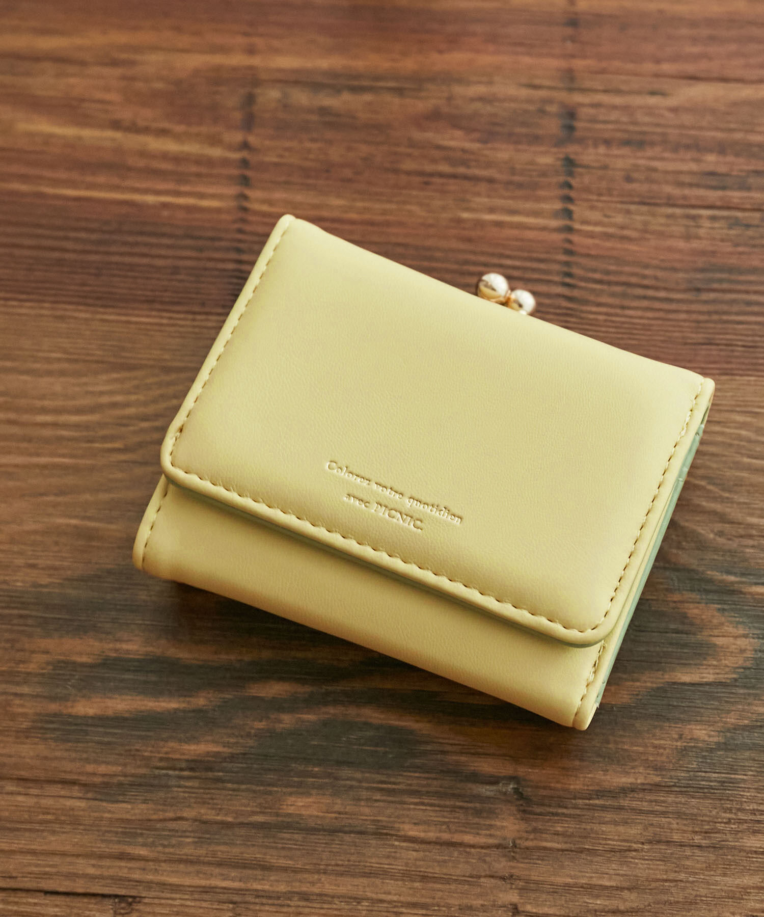 ROPE PICNIC PASSAGE「新色追加/がま口三つ折りウォレット」|財布|イエロー系(82)