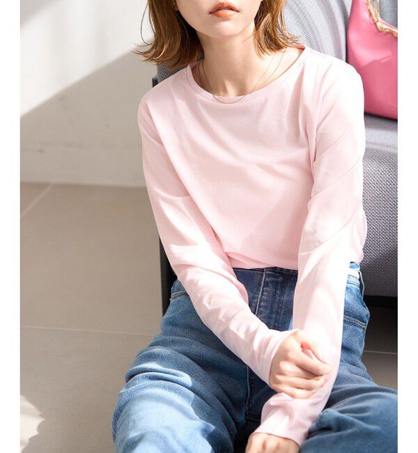 Rope&rsquo;Picnic「シアーカットクルーネックプルオーバー」|Tシャツ・カットソー|ピンク系サブ