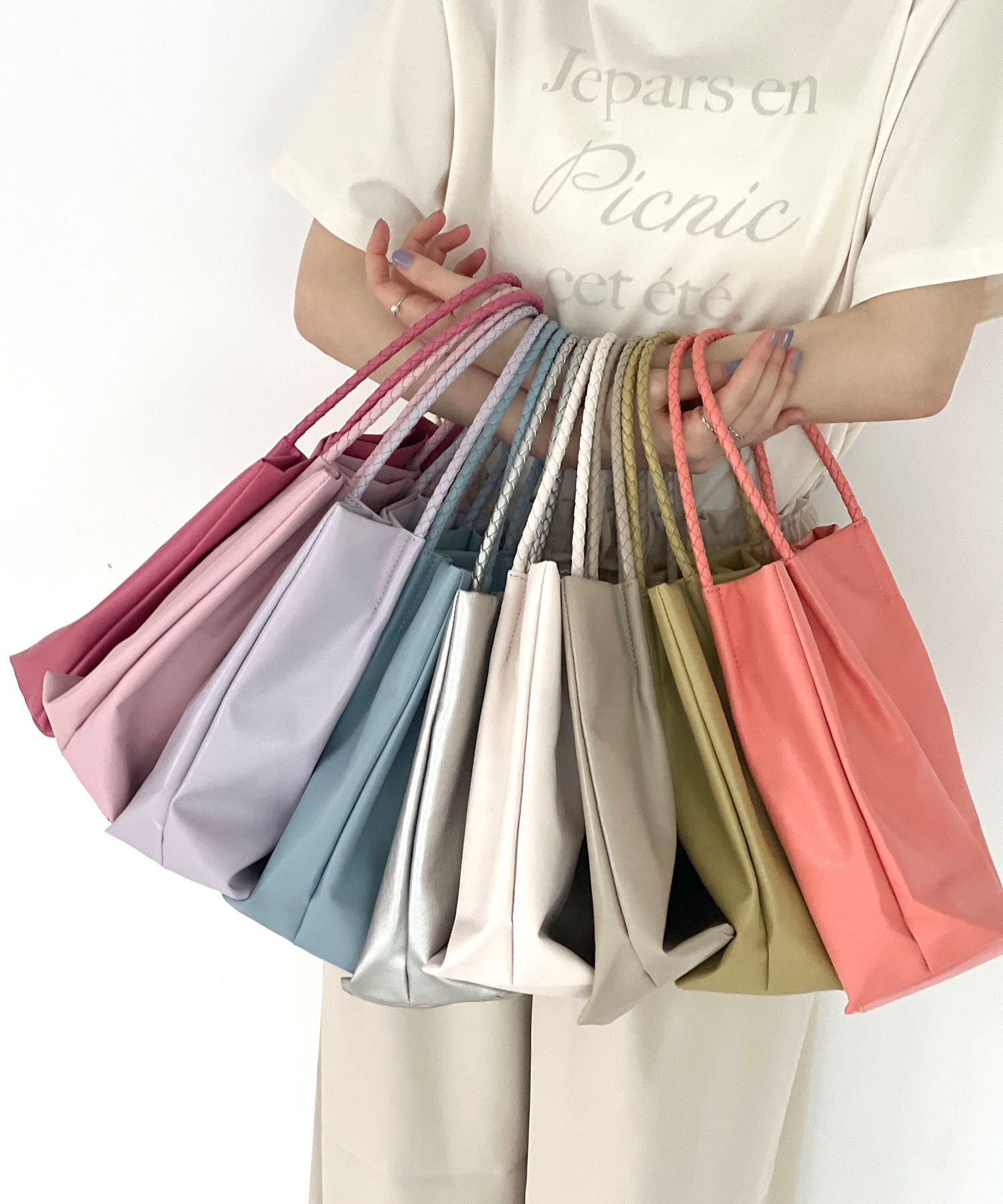 ROPE PICNIC PASSAGE「【新色追加】洗えるメッシュハンドルミドルトートバッグ」|トートバッグ|