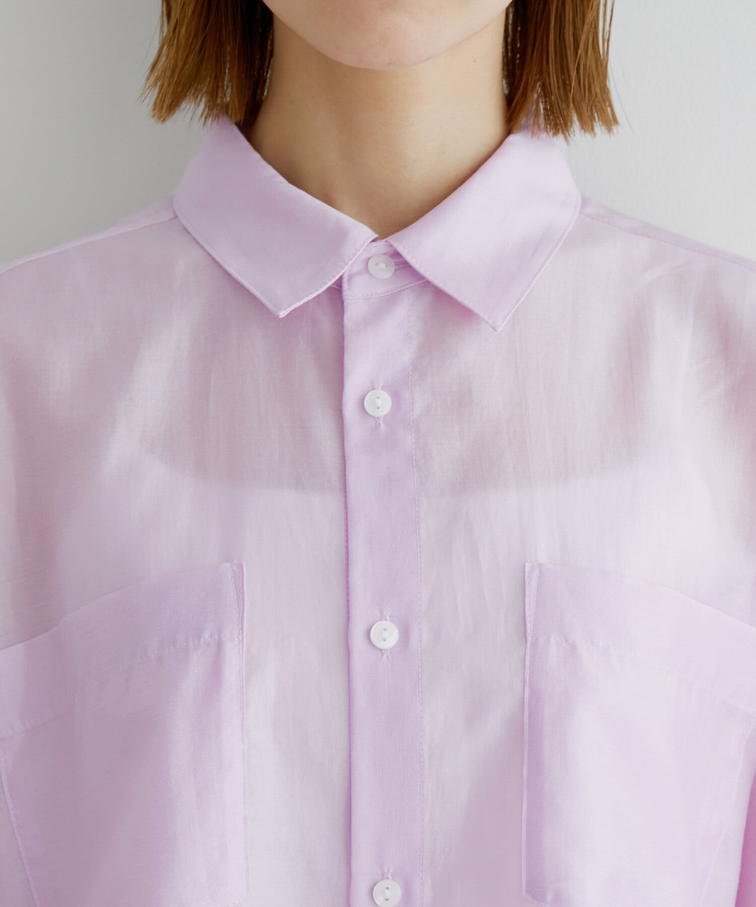 Rope&rsquo;Picnic「【ご好評につき追加生産・新色追加】クロップドシアーシャツ」|シャツ・ブラウス|