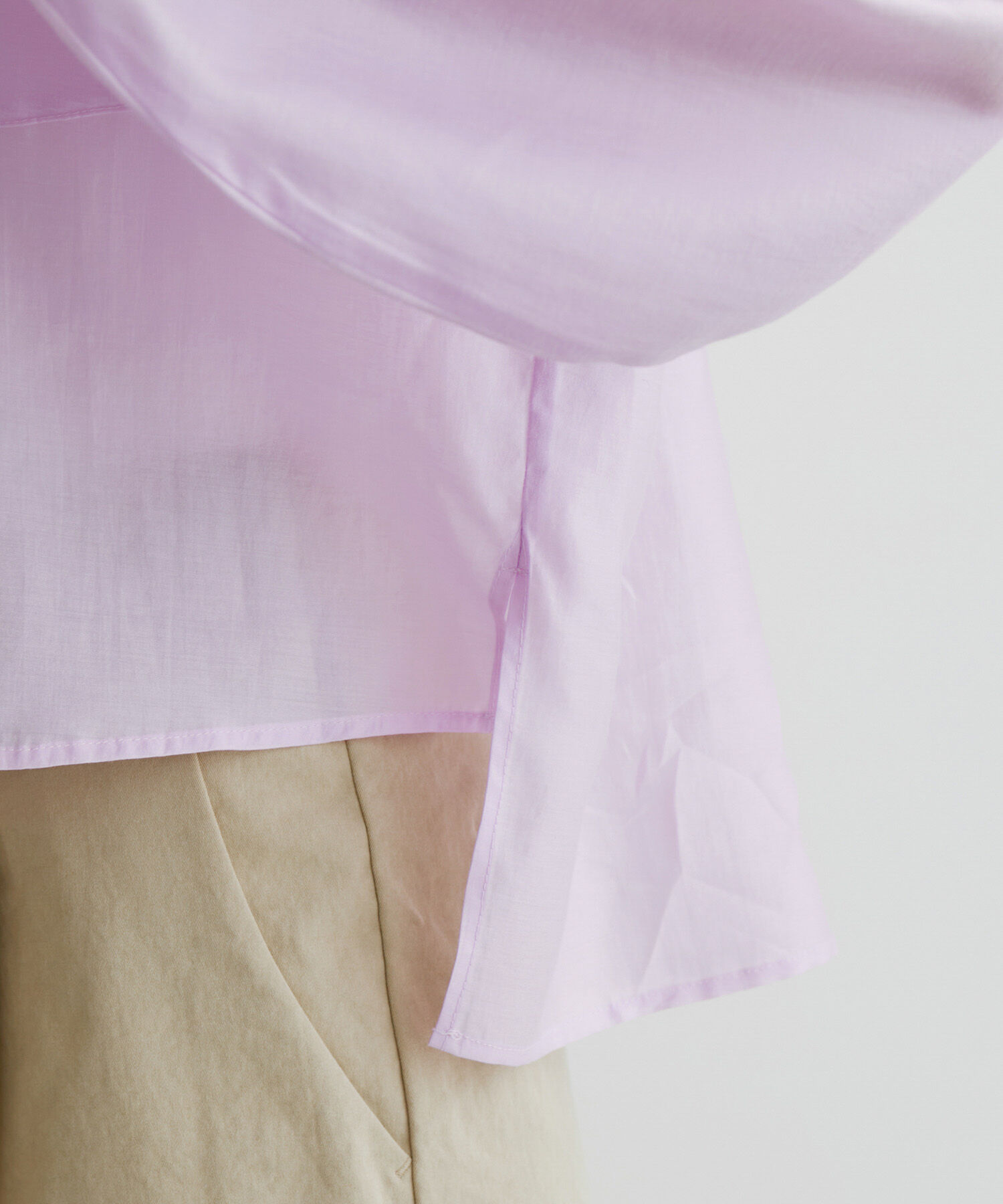 Rope&rsquo;Picnic「【ご好評につき追加生産・新色追加】クロップドシアーシャツ」|シャツ・ブラウス|