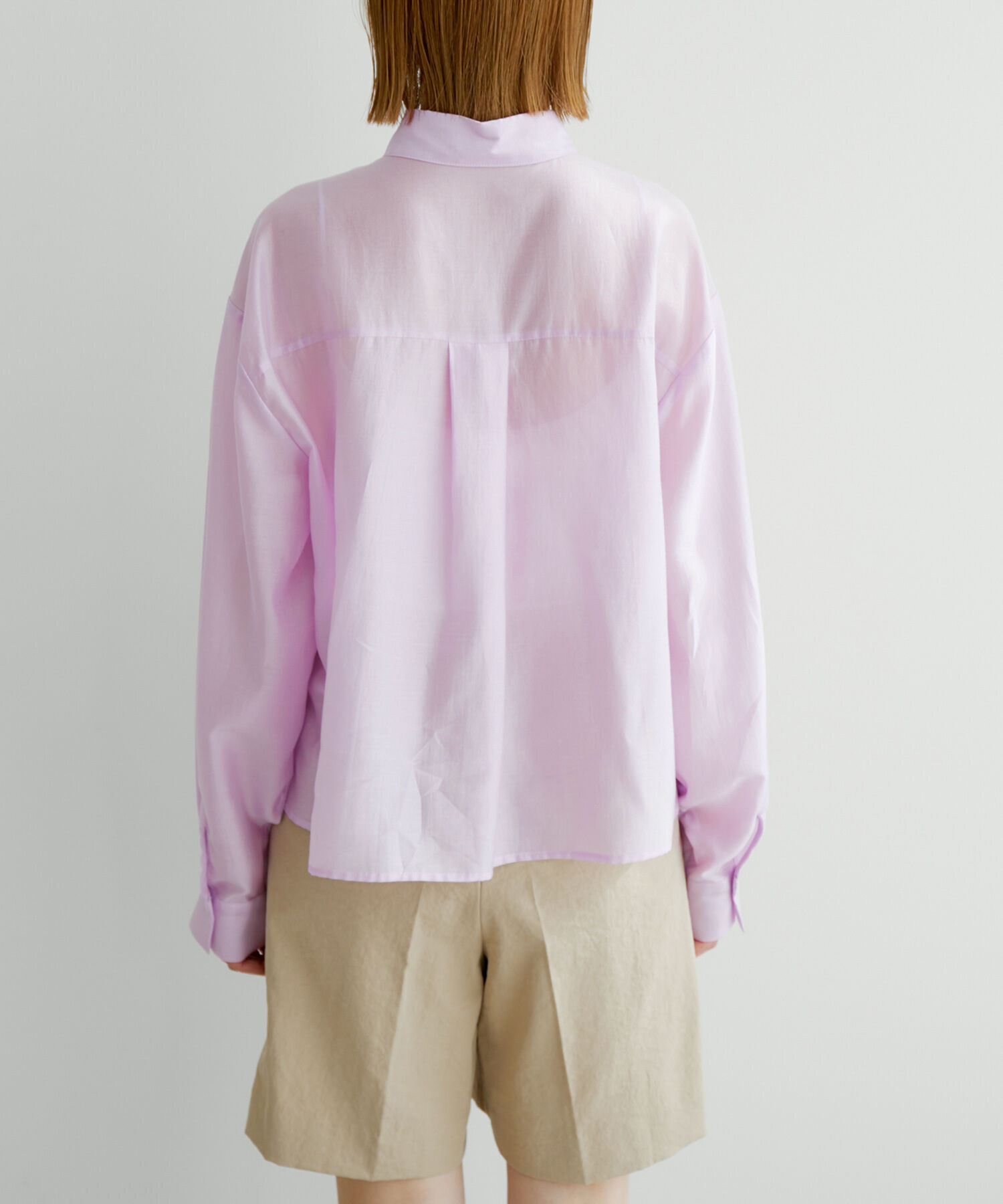 Rope&rsquo;Picnic「【ご好評につき追加生産・新色追加】クロップドシアーシャツ」|シャツ・ブラウス|