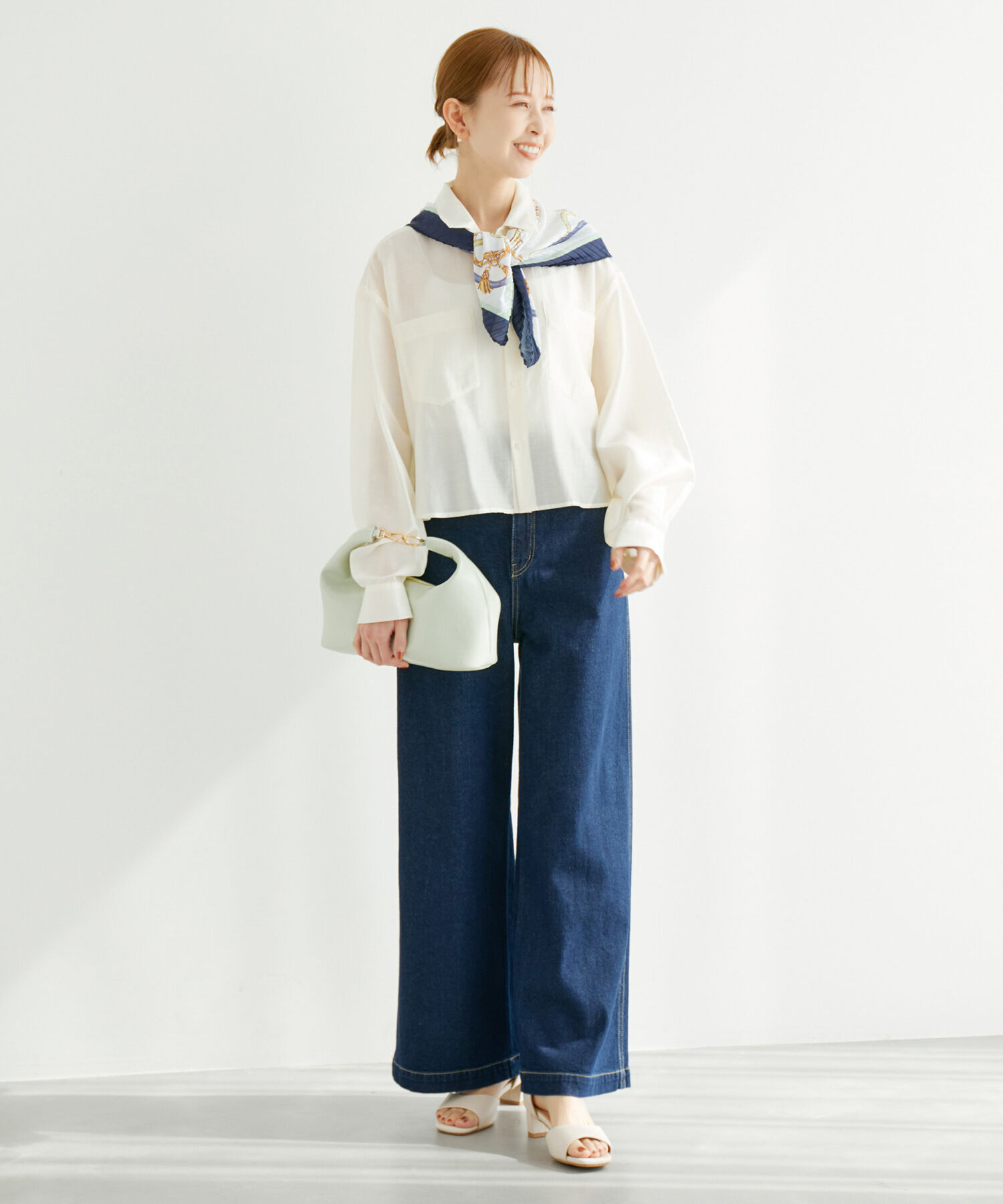 Rope&rsquo;Picnic「【ご好評につき追加生産・新色追加】クロップドシアーシャツ」|シャツ・ブラウス|